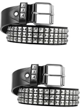 GALPADA 2stücke Punk Nieten Gürtel Aus Pu Leder Für Damen Und Herren Verstellbarer Waist Belt Für Jeans Praktischer Fashion Gürtel Für Freizeit Und Party-outfits