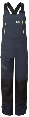 Gill Womens OS2 Offshore Sailing Trousers/Salopettes - Waterproof, Windproof & Breathable (Navy, 12)