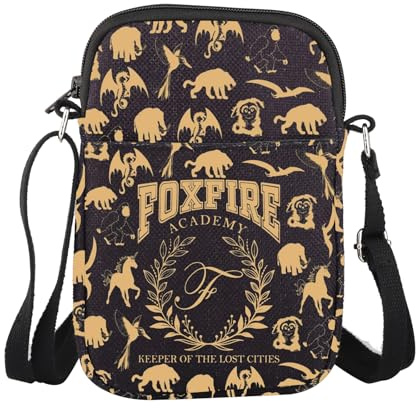 JTOUK Foxfire Academy Keeper Of The Lost Cities Bookish Tote Bag, Foxfire Cr EU, 13.78 inch x 14.96 inch, Large