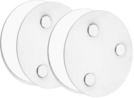 QUARKZMAN 2 Stück Rauchmelder Magnethalter mit Extra Starken Klebepads & 3-Fach Magneten Universal Magnethalterung Aufhängung zum Kleben 50mm Durchmesser für Rauchwarnmelder Feuermelder