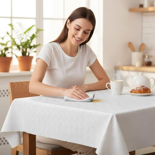 ECOMMERC3 Tischschutz, Größe 400 x 140 cm, rechteckig, rutschfest und wasserdicht, wasserabweisend und leicht zu reinigen, 100% Made in Spain