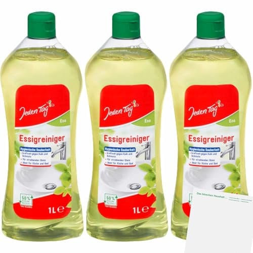 usy Bundle für Jeden Tag Öko Essigreiniger 3er Pack (3x1l Flasche) + usy Block