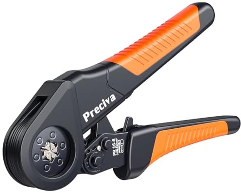 Herramienta de crimpado hexagonal, terminales de cable ajustables de 0,08 a 16 mm², herramienta de crimpado eléctrica, kit para electricistas de uso industrial y bricolaje.
