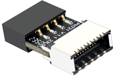 Generico Motherboard USB Adapter - Male 2.0 Specification | Header Converter | Internal Connector | for PC Case Front Panel Use, Desktop Computer Upgrade, and Mainboard Data Connectivit