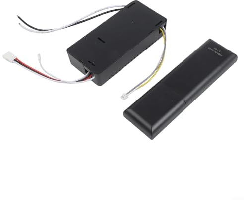 Luz de ventilador de techo regulable con control remoto y kit de controlador de 6 velocidades para función de reinicio de batería para ventiladores de dormitorio Hongyun AC 110V-265V entrada 24V