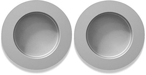 inova Griffmuschel Griff 2er Set Aluminium Silber 60mm Zubehör Tür Schiebetür selbstklebend