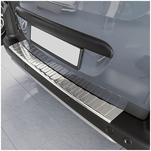 teileplus24 L570 Ladekantenschutz V2A Edelstahl kompatibel mit Citroen Berlingo 2 Multispace 2008- Abkantung