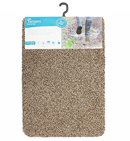 JVL Tanami Machine Washable Barrier Door Mat, Beige, 50 x 75 cm
