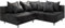 DELIFE Eckcouch Clovis Anthrazit Antik Optik Ottomane Rechts Ecksofa Modulsofa