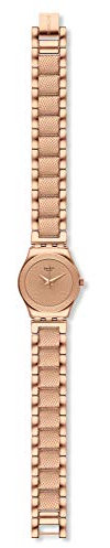 Swatch Damen Analog Quarz Uhr mit Edelstahl Armband YSG163G