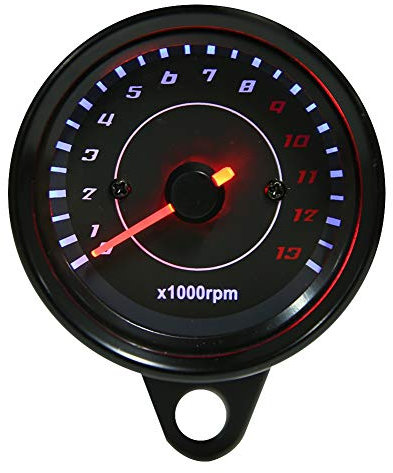 Motorrad Drehzahlmesser 0-13000 U/min LED Hintergrundbeleuchtung Elektronische Drehzahlmesser Manometer für DC 12 V Motorrad
