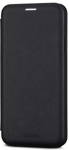 CASEZA iPhone 11 Pro Max Flip Case Black Dublin PU Leather Case - Premium Vegan Leather Wallet Book Folio Cover for the Original iPhone 11 Pro Max (6.5) - Ultra Thin with Magnetic Closure