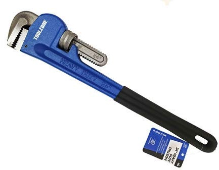 Dunnet Tools 24 Heavy Duty Adjustable Stilsons Pipe Wrench Carbon Steel Plumbers Monkey Wrench, Foam Grip Handle, Large Jaw Plumbing Spanner for Pipe Fitting, DIY, Automotive, and Industrial Use