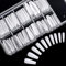 Ballerina Nails Long False Nails Coffin Fake Nails Full Cover Length 100 Pieces Artificial Fingernails Tip with Case for Nail Salons and DIY Nail Art, 10 Sizes (White)