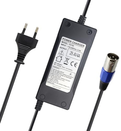 Abakoo Netzteil Ladegerät Ladekabel 117W wie HP1202L2 für 24V Fahrrad-Akkus