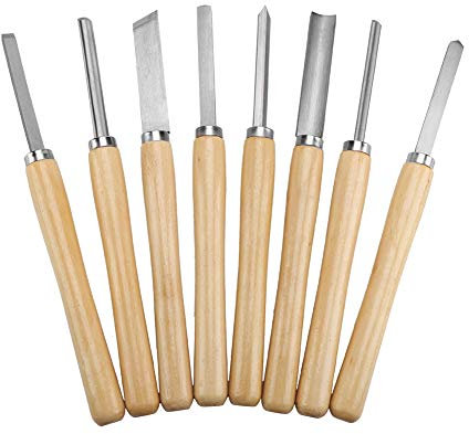 8 pièces ensemble de ciseaux de tour à bois HSS ensemble de ciseaux de tournage en bois outils de tournage sur bois pour le tournage du bois dur