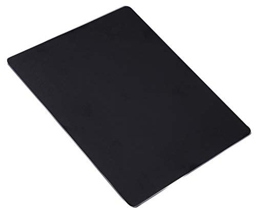 Tapis de Souris en Aluminium Tapis de Souris en Métal Antidérapant Tapis de Souris en Double Face pour Ordinateur Portable et PC 220 * 180 * 2 MM (Noir)