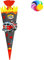alles-meine.de GmbH Bastelset - Schultüte Farbe & Größe wählbar 70/85 / 100 cm - Feuerwehr - inkl. Name - Farbe frei wählbar - Bastelschultüte - Zuckertüte zum selber Baste..