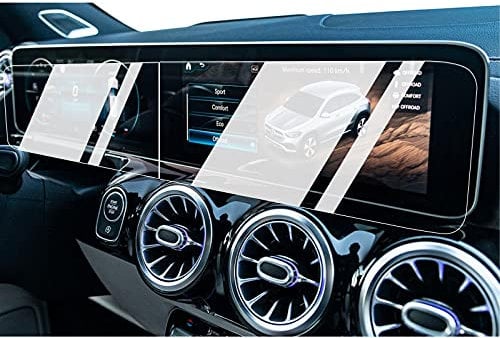 BIXUAN 10,25 zoll Navigation Displayschutzfolie kompatibel mit Mercedes Benz A-Klass W177 V177 B-Klass W247 GLA H247 SUV/CLA C118 2019-2023 2024 9H Gehärtetes Glas Schutz Schutzfolie GPS Navi Folie 2