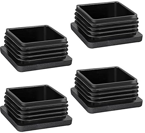moinkerin Bouchons à Lamelles 20X20mm Bouchon de Tube Carré pour Tuyau Métalliques, Chaises, Canapés, Tables et étagères 4 Pièces Bouchon Tube carré