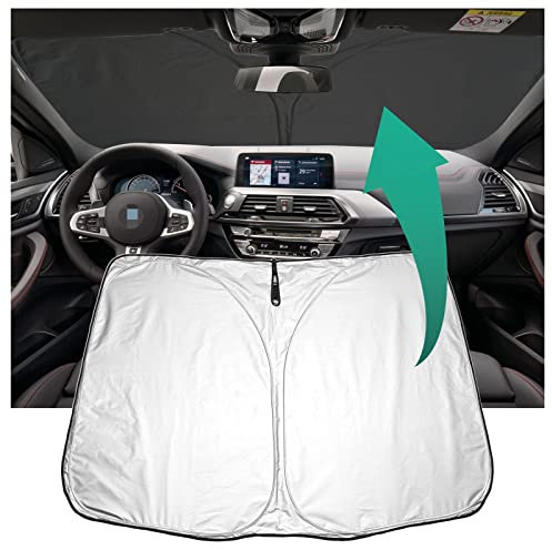 YEE PIN Sonnenschirm Auto kompatibel mit BMW X1 F48，Faltbare Auto Sonnenschutz Frontscheibe Windschutzscheibe UV Staub Schutz X1 F48