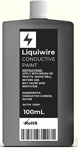 Liquiwire™ — Elektrisch leitfähige Farbe für Gitarrenabschirmung, Leiterplattenreparatur und Heimwerkeranwendungen (100mL)