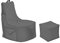 Momiralland Big Gamer Sitzsack mit Lehne Sitzkissen Beanbag BodenKissen Sessel In- & Outdoor geeignet Gaming mit PC Xbox & Playstation (Anthrazit)