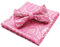HISDERN Nœuds Papillon Rose Homme et Mouchoir avec Crochet déjà lié et Réglable Nœud Papillon à Motif Cachemire Carré de Poche Ensemble