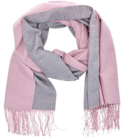 Antonio Damen Schal soft Cashmera rosa/grau