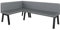 FURNISTAR Eckbank Akiko Metal A - Eckbankgruppe für Ihrem Esszimmer, Küche modern, Sitzecke, Essecke. Perfekt für Küche, Büro und Rezeption. Solide und Starke Verarbeitung. (128x196-Links-Soft29)