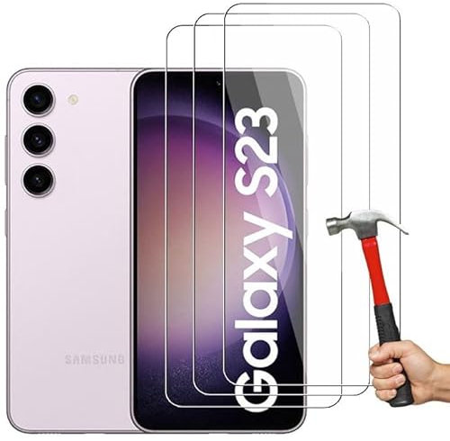 HQ-CLOUD LOT DE 3 Verre Trempé Pour Samsung Galaxy S23 .Film de Protection d'écran Transparent - Anti Rayures - Ultra Résistant Dureté 9H