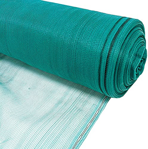 GroundMaster Grüne Windschutznetz Zaunblende - 110 GSM Maschendrahtzaun Sichtschutz - Optimal als Balkon Sichtschutz, Gartenzaun Sichtschutz & Schattierungsnetz für Gewächshaus - 2 x 10 Meter