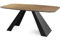 WFL GROUP Esstisch Monte im Modern Stil, Rechteckiger Tisch - Ausziehbar von 160 cm bis 200 cm, Pulverbeschichtete Schwarze Metallbeine - 160 x 80 cm - Lefkas Eiche