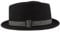Breiter Rollbarer Filzhut Diamond Wollhut Wasserabweisend Pork Pie Hut knautschbar Dunkelblau L