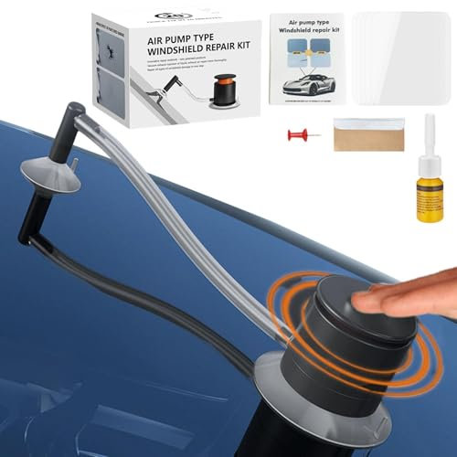 Generisch Windschutzscheiben-Reparatursatz,Autoglas-Nano-Reparaturflüssigkeit - Luftpumpen-Typ Auto-Windschutzscheiben-Reparatur-Reparatur-Set für zerbrochenes Glas, Quick-Fix-Glas-Korrektur-Set