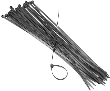 Dekton 30PC Cable Tie Set - 4.8MM X 380MM Black | Heavy Duty Industrial Strength | High Temperature Resistant | Self-Locking Teeth | Ideal for Cables, Piping, Gardening & Wires | Indoor & Outdoor Use
