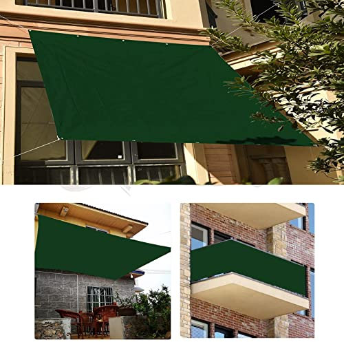 Voile d'ombrage imperméable carré 6 x 6,5 m anti-UV à 98 % pour jardin, piscine, pelouse, activités de plein air, vert
