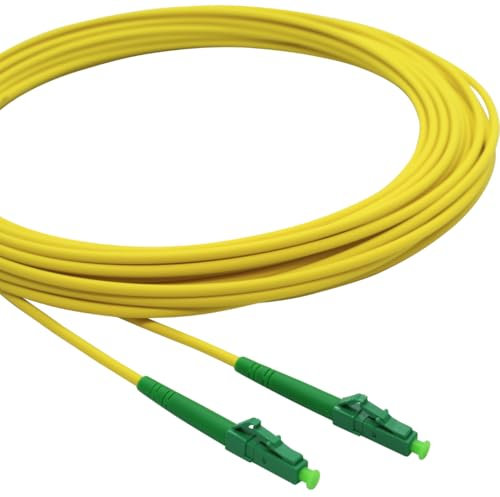 Conectra® - Glasfaser Patchkabel | OS2 | Singlemode | Simplex | LC/APC auf LC/APC | gelb | ideal für FTTH Heimnetzwerke | LWL Lichtwellenleiter Glasfaserkabel (Länge 3 m)