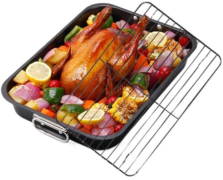 Gemüsekorb | Antihaft-Pfanne für Grill - Grillschalen für den Außenbereich mit flachem Grillrost | Bratpfanne für Fisch, Hühnerfleisch