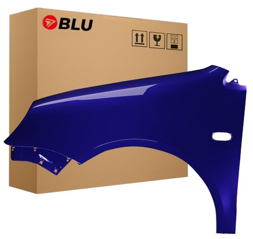 BLU Kotflügel Passend für Volkswagen Polo 9N IV 4 LB5N Links Blau | 2001-2005 | Vorderseite Vorne | Lackiert | Einbaufertig