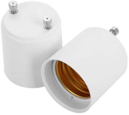 Gadpiparty 2pcs Gu24 to /e27 Adapter Fixture Light Socket Converter for Diy Lighting Modification Indoor Bulb Adapter Easy Install Bulb Base Home Lighting Socket