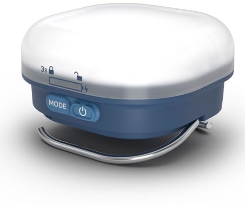 Silva Glow Akku LED Campingleuchte - USB-C Aufladbar Camping & Outdoor Lampen & Laternen - 350 Lumen & 4 Helligkeitsstufen - Weisses & Warmes Camping Licht - 156h Brenndauer - Wasserfest Outdoor Lampe