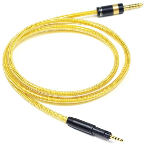 GUCraftsman 6N OFC Silver-Plated with Metal Shielding Layer 4.4mm 3.5mm Headphone Upgrade Cable for Audio Technica ATH-R50x ATH-M50X ATH-M40X ATH-M60XA ATH-M70X ATH-M60X ATH-PRO7X (4.4mm Plug)