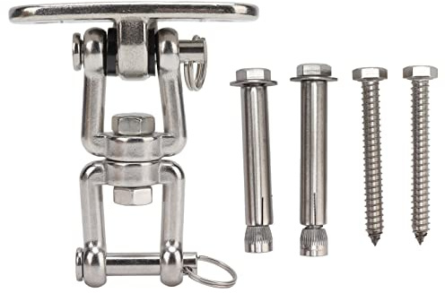 YONGZURA Hängematten-Aufhängeset, 360° drehbar, Edelstahl-Haken-Hardware-Set für Zuhause und Garten