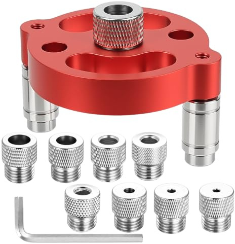 Guia Taladro Carpinteria, Ayuda de Perforación para Carpintería, 3/4/5/6/7/8/9/10 mm Localizador de Centro para Taladro de Carpintería Vertical para Madera