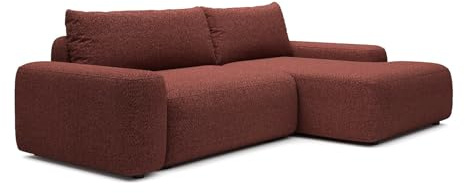 Vente-unique - Schlafsofa 4 Daviso - Polyester - Bordeaux