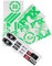 Ecoshirt 8Y-JY6G-6TC5 Stickers Fork Fox 32 Am63 Aufkleber Decals Autocollants Stickers Fourche Gabel Fourche, Vert Fluo