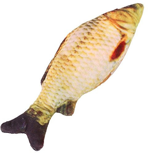 Katzenspielzeug Fisch mit Katzenminze, Baumwolle, Plüschtier, zum Kauen