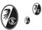 SC Freiburg Aufkleberkarte DREI Wappen kombatibel - Aufkleber, Sticker, Autoaufkleber, esichtaufkleber etiqueta engomada, autocollant