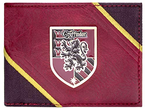 Harry Potter Godric Gryffindor Metallwappen Emblem Geldbörse/Geldbeutel Bi-Fold ID & Kartenhalter, Rot